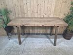 Old Antique Primitive Rustic Hungarian Wooden Butchers Prep Table Kitchen Island