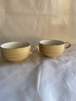 2 Denby Caramel Stripes cup Tea Coffee Vintage 2006 Cups