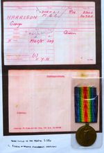 WW1 BEITISH VICTORY MEDAL ORIGINAL GEORGE HARRISON BEATLE's GRAND UNCLE RELATIVE