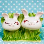 Vintage 1958 Holt-Howard Winking Bunny Rabbit Salt and Pepper Shakers 