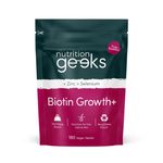 Biotin 10,000mcg + Zinc & Selenium | 180 Tablets - Hair Growth, Skin & Nails, UK