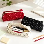 Polka Dot Pencil Case Pencilcase With Soft Zip Pen Case For School And Office