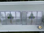 Antique Stained  Privicy Glass Panels 13 1/4”x 18 1/4”