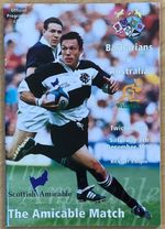 1996 BARBARIANS v AUSTRALIA programme 