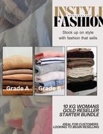 Wholesale Woman’s Gold Reseller 10KG clothes Bundle Mixed Sizes/brand Job Lot UK