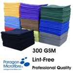 [10 Pack] 300GSM - Microfibre Detailing Cloths - Cleaning All Purpose - Soft