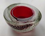 Murano Mid-Century Art Glass  Heavy Ashtray/Bowl Hand Made In Three Layers