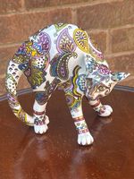 Paul Cardew Design Paisley Cool Catz Porcelain Figure England Gold & Multicolor