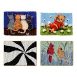 Animal Latch Hook Kit Rug Making DIY Craft for Carpet Cushion Embroidery