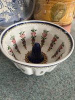 Vintage Wächtersbach Germany Hand Painted Ceramic Bundt Mould 22cm Folk Art