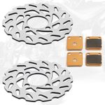 2x Front Brake Discs Rotors Pads For Yamaha Banshee 350 YFZ350 YFZ 350 1990-2006