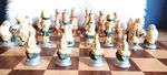 Chess SAC Alice in Wonderland Red & Green  SAC, no trays or board, old box. 