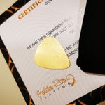 Genuine 24ct Gold Plated Music Acoustic Metal Rock Band Guitar Pick Plectrum