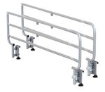 Adjustable Clamp-On Metal Bed Assist Rail Handle, Grey, 2 x Handrail (a pair)