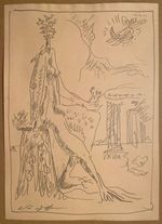 New Andre Masson 7, Surreal Pencil Drawing