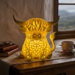 Highland Cow Lamp Warm Glow Highland Cow Night Light LED for Bedside Table