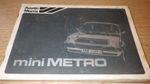 Mini Metro owners manual 1980 Austin Morris