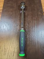*NEW* Snap On 3/8" FHL80 GREEN Long SOFT Handle Ratchet FREE PRIORITY SHIPPING