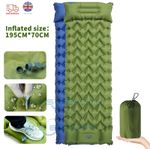 Outdoor Inflatable Camping Mat Self Inflating Sleeping Bed Air Pillow Mattress