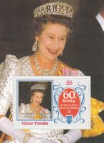 Queen Elizabeth II 60th Birthday minisheet Tuvalu Niutao MNH 1986 (120581)