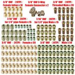 Classic Car Brake Pipe Fittings Male Female 3/8" 7/16" 24 TPI UNF 162pcs Popular