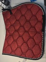 PS of Sweden Red Glitter Saddle Pad Full Size Black Silver Trim New Unused