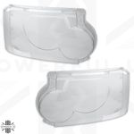 2 Headlight lens for Vogue L322 (2006-09) replacement glass headlamp plastic L+R