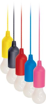 LED Hanging Pull Light Battery Operated (requires batteries) choice of 5 Colours
