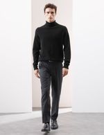 Marks & Spencer Mens Cashmere Roll neck Long sleeved Jumper in Black - M&S