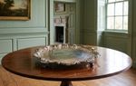 Antique Barker Brothers Silver Plated Footed Salver Tray Monogrammed Shell 31cm