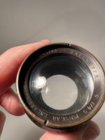BRASS DALLMEYER 6" F4.5 POPULAR ANISTIGMAT ENLARGER LENS    (141)