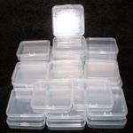 30 bead containers, 7cm x 7cm square bulk job lot plastic craft storage boxes