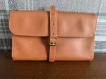 Ettinger Brown Leather Travel Toiletry Bag Military Style Rare