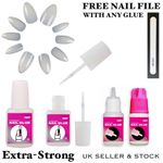 Extra Strong False Nail Glue 3G 8G Brush On UV Gel Acrylic Adhesive For Tips Art