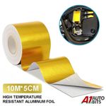 50mm X 10M Gold Roll Adhesive Reflective High Temperature Heat Shield Wrap Tape