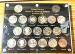 Complete 1979-1999 (18 + 1) Susan B Anthony Dollars SBA Set in Capital Holder