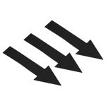 4Set / 12Pieces 8x2" Arrow Sticker Directional Arrow Sign Floor Decal Black