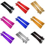 Long Satin Gloves Elbow Length Full Finger Opera Wedding Party Evening Dress