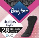 Bodyform Black Normal Panty Liners 5X PACK OF 21