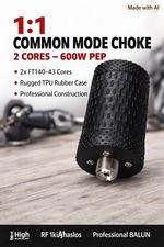 1:1 current balun common mode choke 600w pep rubber case
