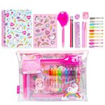 Unicorn Stationery Set Girls – A5 Notebook, Pencil Case, Gel Pens, Fluffy Pen