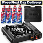 Portable Camping Gas Stove Single Burner butane Cooker BBQ Outdoor Travel Case
