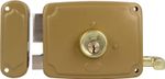 Amig 72U-100 Surface Mounted Rim Door Lock Left Hand 100mm Gold + 3 Keys