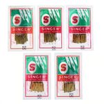 50 PIECES ORIGINAL SINGER SEWING MACHINE NEEDLES 5 Sizes 9,11,14,16,18 Each×(10)