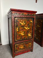 Early 20th Cent. Tibetan Polychrome Lacquered Cabinet