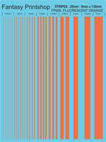 VARIOUS SIZES, COLOURED STRIPE SETS, WATER SLIDE TRANSFERS, DECALS TRANSFERS