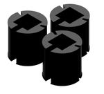 Seatbox Attachment Inserts 19mm Square to 36mm Round Pack of 3