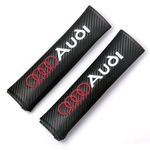 2x Seat Belt Pads Cover Safety Shoulder Pad Carbon Fiber Pads For AUDIs AUDIi