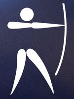 ARCHERY PICTOGRAM Archer Bow Arrow Vinyl Sticker Decal for car window, door