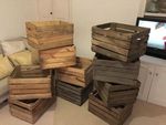 APPLE CRATES - CHOOSE YOUR QTY - RUSTIC & VINTAGE Wooden Boxes - FREE Delivery